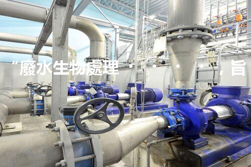 “廢水生物處理，旨在凈化水源，守護(hù)碧水藍(lán)天”